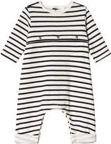 Thumbnail for your product : Petit Bateau Black and White Stripe Baby Onesie
