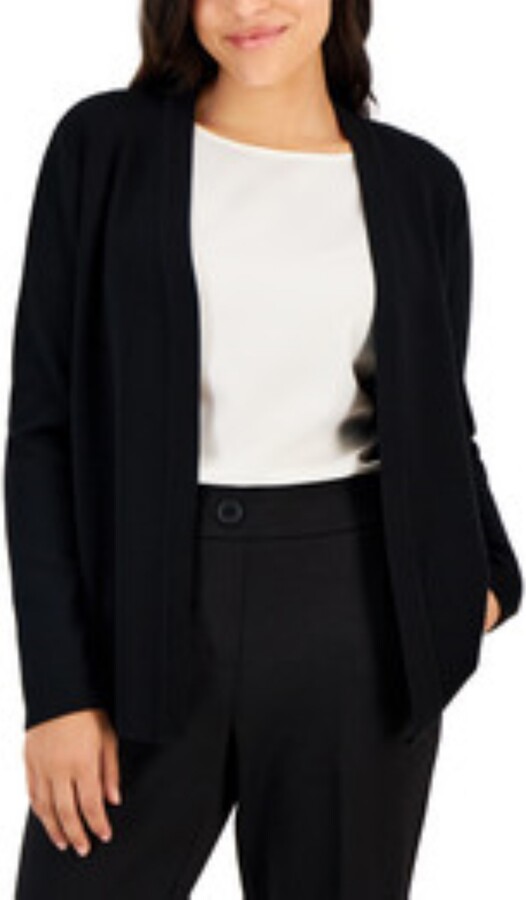 AK Anne Klein Women's Newport Kissing Front Cardigan Sweater