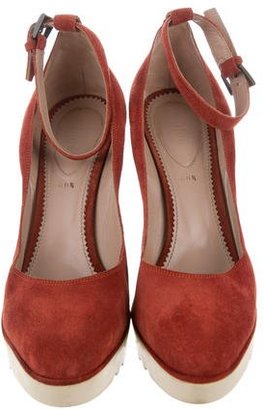 Chloé Suede Pointed-Toe Wedges