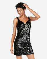 Thumbnail for your product : Express Diamond Sequin Sheath Dress