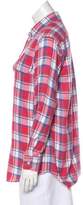 Thumbnail for your product : R 13 Plaid Button-Up Top
