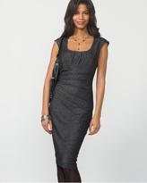 Thumbnail for your product : Le Château Knit Denim Ruched Shift