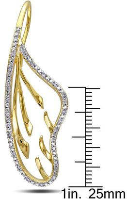 Julie Leah 1/4 CT TW Diamond Yellow-Plated Sterling Silver Geometric Drop Earrings
