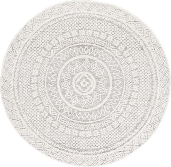 Safavieh AudreyAUD105MachineMadeLoomedAreaRug-Grey/Ivory-6'X6'Round