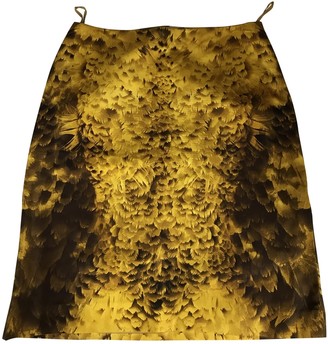 Prada Yellow Silk Skirt for Women