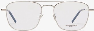 Saint Laurent Eyewear Eyewear - Aviator Metal Glasses - Silver
