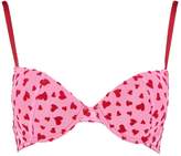 Thumbnail for your product : boohoo Heart Flocked Plunge Bra