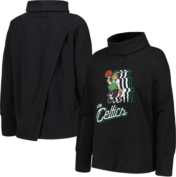Women's LevelWear Black Boston Celtics Sunset Pullover Sweatshirt
