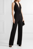 Thumbnail for your product : Cushnie Claudia Lace-up Crinkled Stretch-crepe Jumpsuit - Black