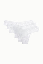 Thumbnail for your product : Hanky Panky Signature Set Of Three Low-rise Stretch-lace Thongs