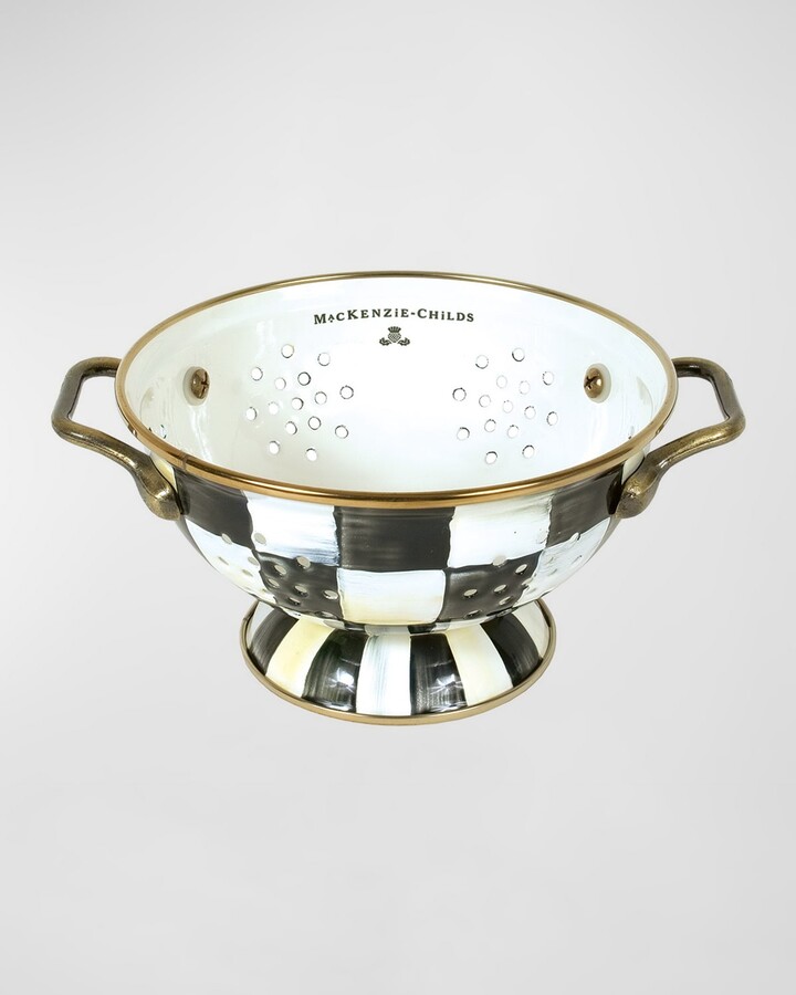 Mackenzie Childs Courtly Check Small Colander