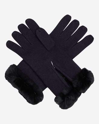 N.Peal Fur And Cashmere Gloves