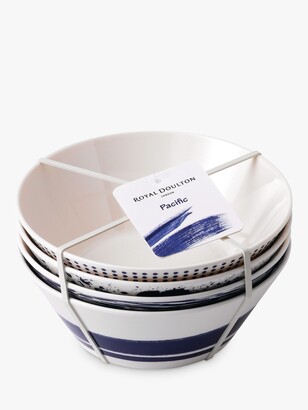 Royal Doulton Pacific Melamine Cereal Bowl, Set of 4, Blue, Dia.15cm