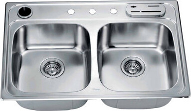 33" L x 22" W Rectangular Drop-In Single Bowl Stainless Steel Kitchen Sink
