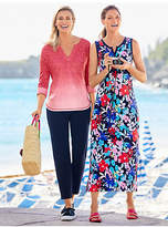 Thumbnail for your product : Talbots Soft Drape Jersey Ombre Roll-Cuff Top