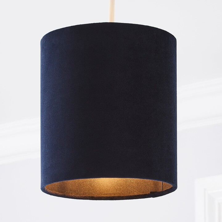 Dunelm Nesa Velvet Shade Navy Blue ShopStyle