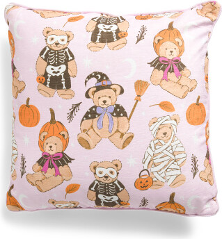 18x18 Teddy Halloween Pillow | Polyester