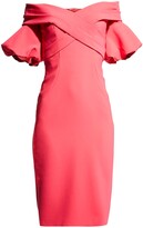 Thumbnail for your product : Jovani Off-Shoulder Puff-Sleeve Crepe Dress