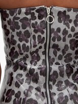 Thumbnail for your product : Art School Strapless Leopard-print Leather Mini Dress - Leopard