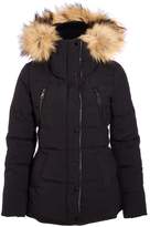 Thumbnail for your product : Quiz Black Padded Faux Fur Jacket