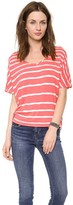 Thumbnail for your product : Three Dots Scoop Cap Sleeve Tee