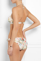 Thumbnail for your product : Miu Miu Rose-print bandeau bikini
