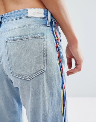 Replay Sophir Mom Jean With Colour Side Piping
