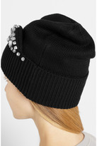 Thumbnail for your product : Markus Lupfer Cat Ear Jewel embellished merino wool beanie