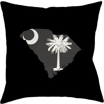 ArtVerse South Carolina Flag Leather/Suede Pillow Cover