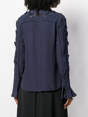 See by Chloe High Neck Ruffled Top