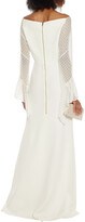 Thumbnail for your product : Roland Mouret Hafren lace-paneled pintucked crepe gown