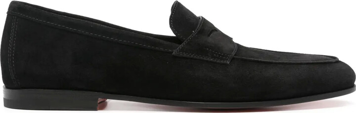 Santoni Carlo suede loafers