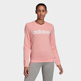 adidas Women's Essentials Linear Crewneck Sweatshirt - ShopStyle Activewear  Tops
