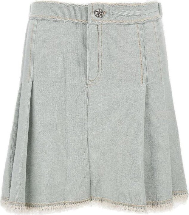 Barrie Pleated Knit Skirt