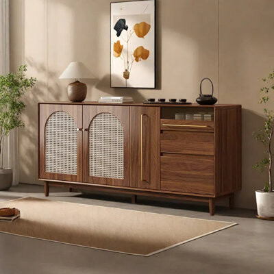 Artistic Soul XKX Premium Furniture 70.87-Inch Vintage Style Storage Cabinet Buffet Sideboard