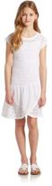 Thumbnail for your product : DKNY Girl's Flounced Eyelet Jersey Dress