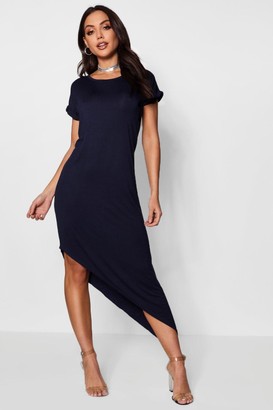 boohoo blue midi dress