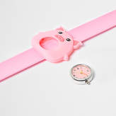 Thumbnail for your product : River Island Girls pink pig snap on watch