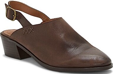 Lucky Brand Mylody Leather Slingback Heeled Mule Pumps
