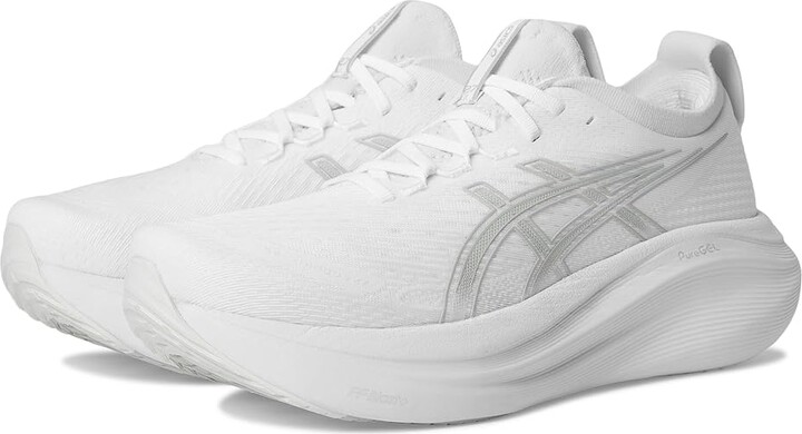 Asics GEL-Nimbus 27 Men's Running Shoes White/Glacier Grey : 13 D - Medium, Textile