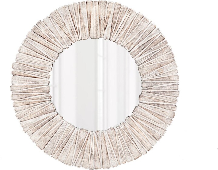 Wood Slat Round Mirror 32.75"L x 2.5"W x 32.75"H ShopStyle