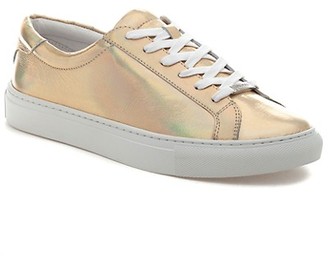 j slides gold sneakers