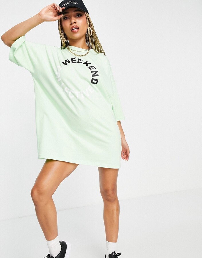 Oversized Dress Lime T Shirt Dress Neon Green Oversized T Shirt