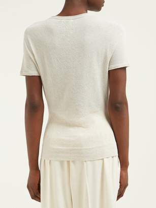 Lemaire Grown On Sleeve Knitted T Shirt - Womens - Ivory