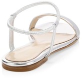 Thumbnail for your product : Gianvito Rossi Jaime Metallic Leather Flat Sandals