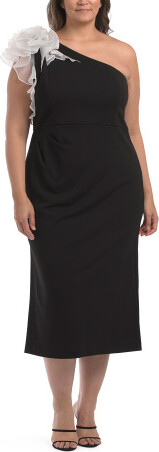 TJMAXX Plus One Shoulder Dress For Women, Spandex/Polyester
