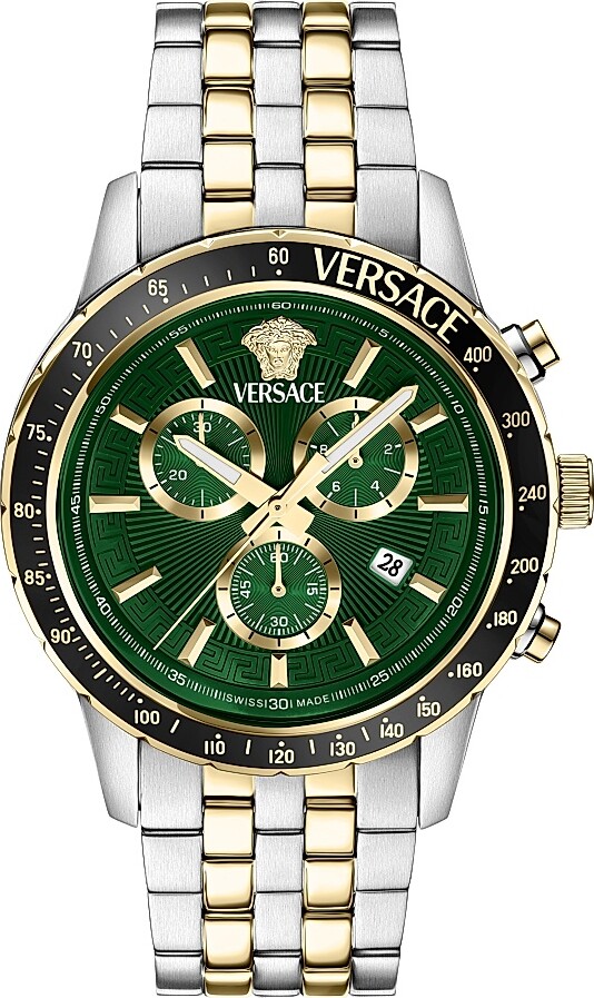 Men's Sport Chrono Goldtone Stainless Steel Bracelet Watch/44MM - Two Tone