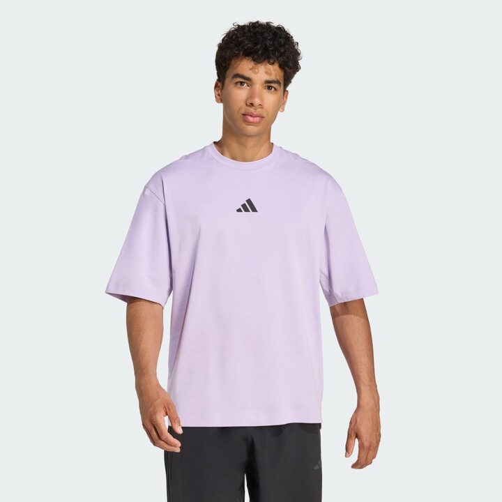 adidas Power Oversize Tee Powder Plum XS Mens