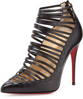 Thumbnail for your product : Christian Louboutin Gortik Strappy Red-Sole Bootie, Black