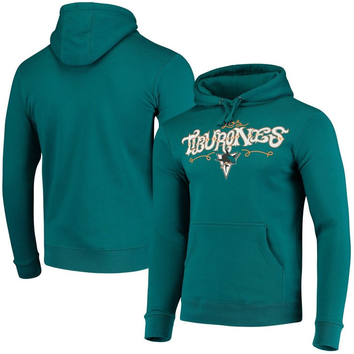 black and teal hoodie